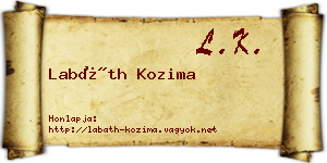 Labáth Kozima névjegykártya